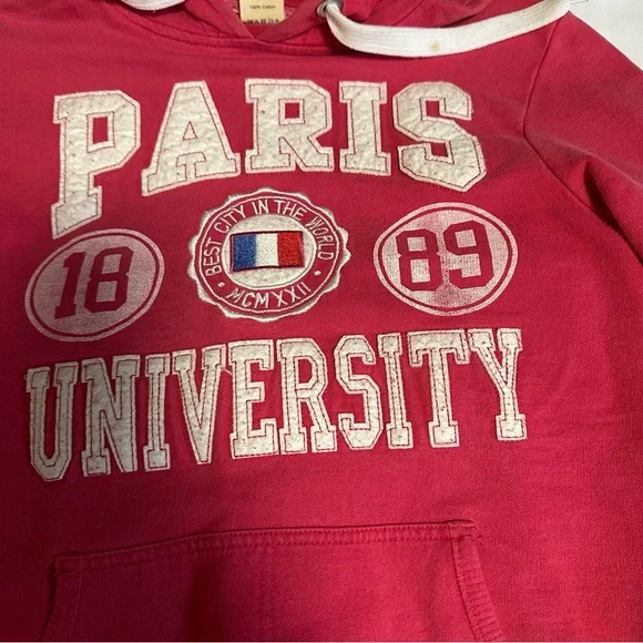 Paris University Women's Red Hoodie - Picture 3 of 16